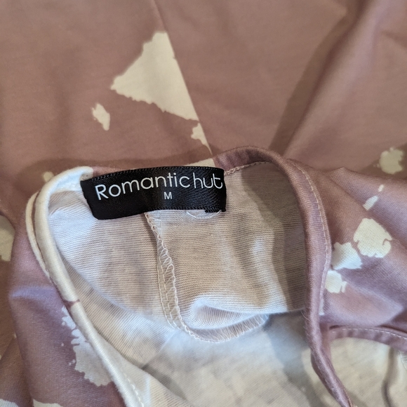 Romantichut mauve strappy romper with side seam pockets pocket - Picture 3 of 4